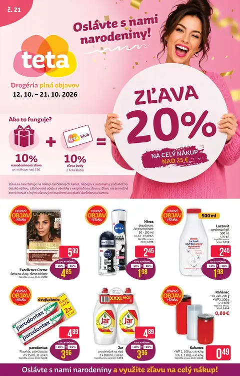 Teta leták – strana 1